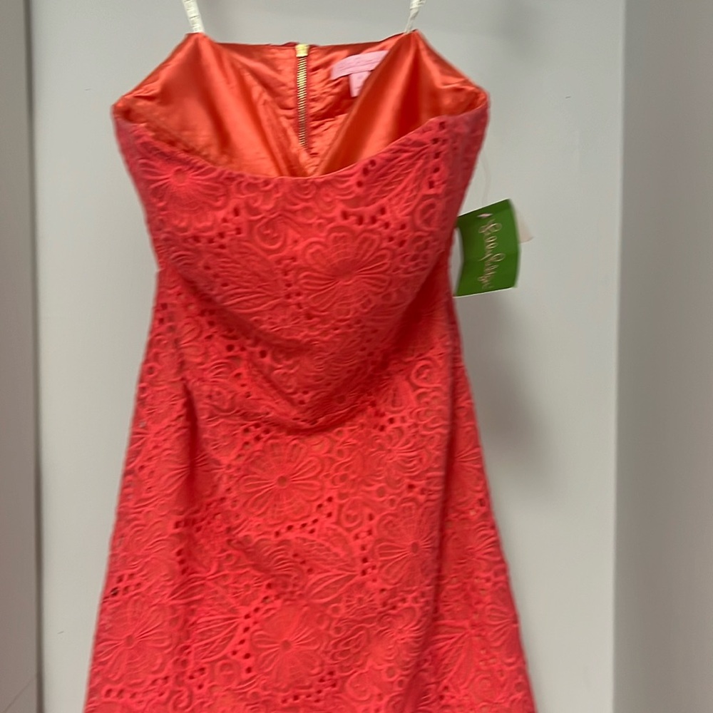 Lilly Pulitzer Strapless Eyelet Lace Dress 4 NWT